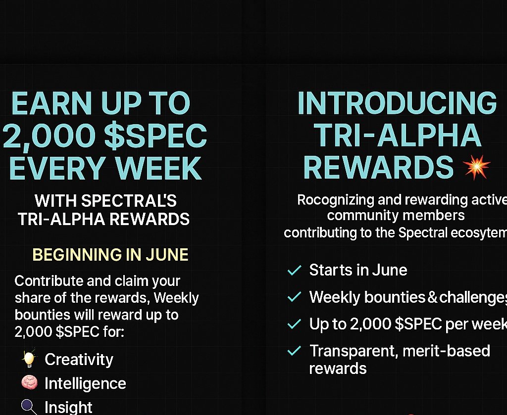 robmoyosco's tweet image. 4) This is your call to stand out, contribute, and get rewarded.
Whether you’re early or just getting started, Tri-Alpha is open to all.

💥 Dive into the official details:
🔗 x.com/Spectral_Labs/…

Let the alpha rise. #TriAlpha #SpectralLabs