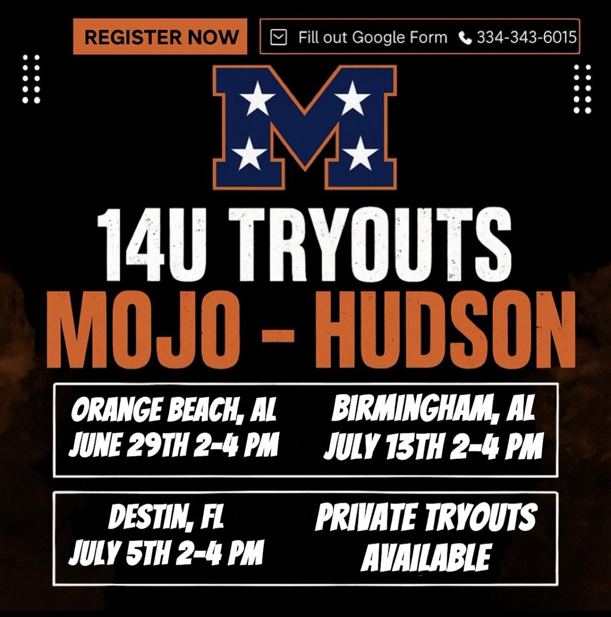 TN Mojo-Hudson 14u Tryouts