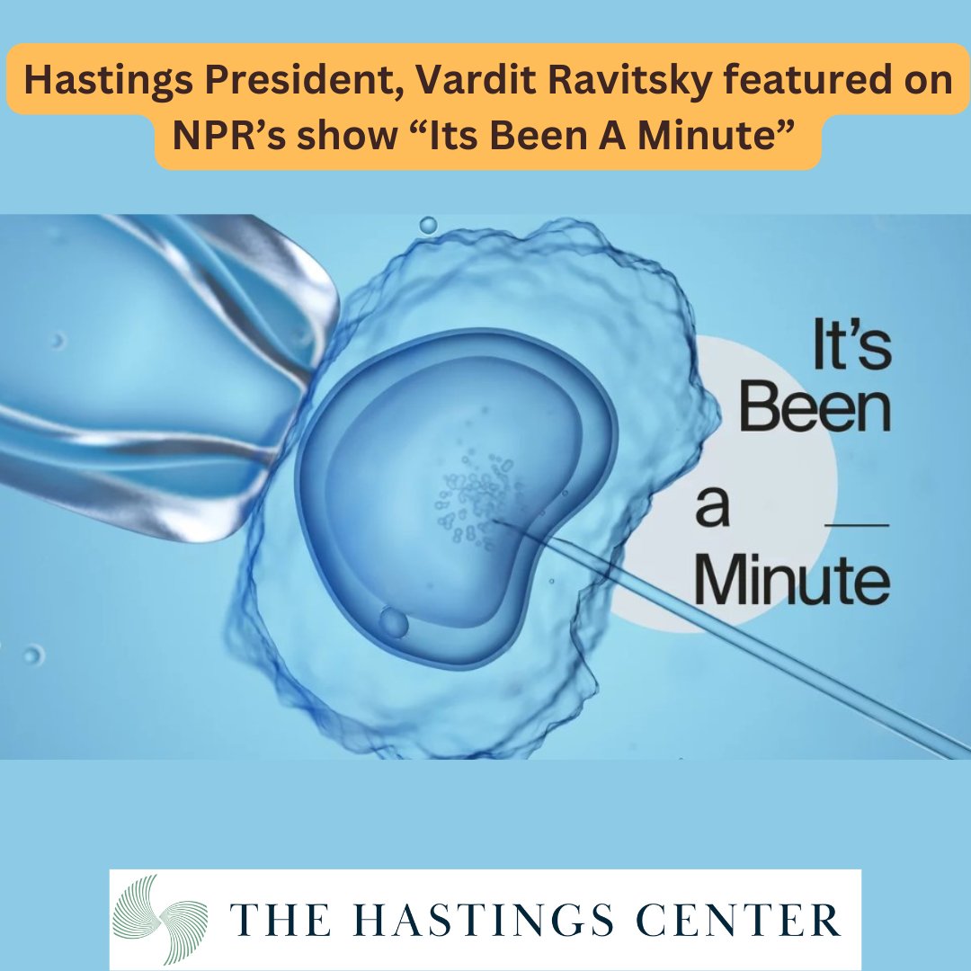 The Hastings Center (@hastingscenter) on Twitter photo ๐๏ธ Hastings President, <a href="/VarditRavitsky/">Vardit Ravitsky</a> featured on <a href="/NPR/">NPR</a> show โIts Been A Minuteโ with Host, <a href="/bmluse/">Brittany Luse</a> and Katie Hasson, Associate Director of the <a href="/C_G_S/">Genetics and Society</a>, discussing if doctors can test embryos for autism & should they?๐งฌ๐ค
Listen now, n.pr/3Z7YVKV
#HastingsCenter #NPR ๐๏ธ Hastings President, <a href="/VarditRavitsky/">Vardit Ravitsky</a> featured on <a href="/NPR/">NPR</a> show โIts Been A Minuteโ with Host, <a href="/bmluse/">Brittany Luse</a> and Katie Hasson, Associate Director of the <a href="/C_G_S/">Genetics and Society</a>, discussing if doctors can test embryos for autism & should they?๐งฌ๐ค
Listen now, n.pr/3Z7YVKV
#HastingsCenter #NPR