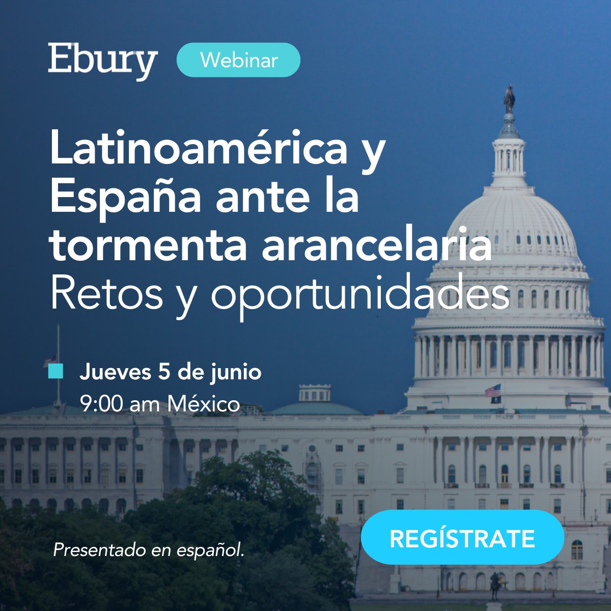 Nuestro socio EBURY invita al webinar “Latinoamérica y España ante la tormenta arancelaria”, con Enrique Diaz-Alvarez, Chief Economist.

📅 5 de junio | 🕒 09:00 h

👉 Regístrate: us02web.zoom.us/webinar/regist…

#PartnerEnMéxico