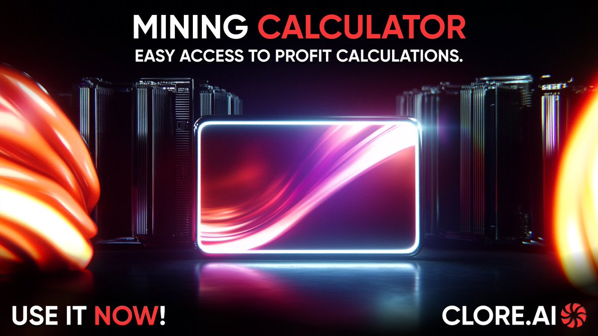 clore_ai's tweet photo. 🔢 With our user-friendly mining calculator, you can quickly uncover just how much you can earn. Don't wait any longer - explore your earning possibilities now!💰
🔗Link: https://t.co/KxLIZ2t0en 
#CLOREAI #Mining #MiningProfit https://t.co/ZuK2cdx4PZ