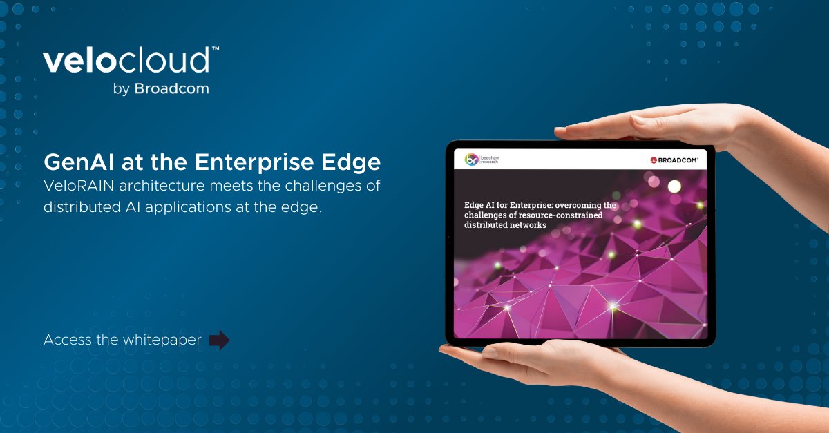 #GenAI is changing the game for enterprise networks. Discover how VeloCloud is powering GenAI at scale, right where it matters most - at the edge.

Access the full whitepaper here: docs.broadcom.com/doc/broadcom-e…