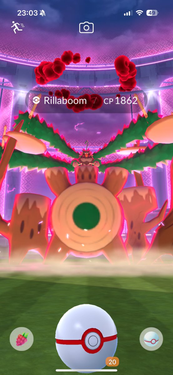 just did my first ever (remote) Gigantamax Rillaboom in Osaka with 95(!!) trainers! 👀

#PokemonGO #PokemonGOApp #ポケモンGO #ポケモン