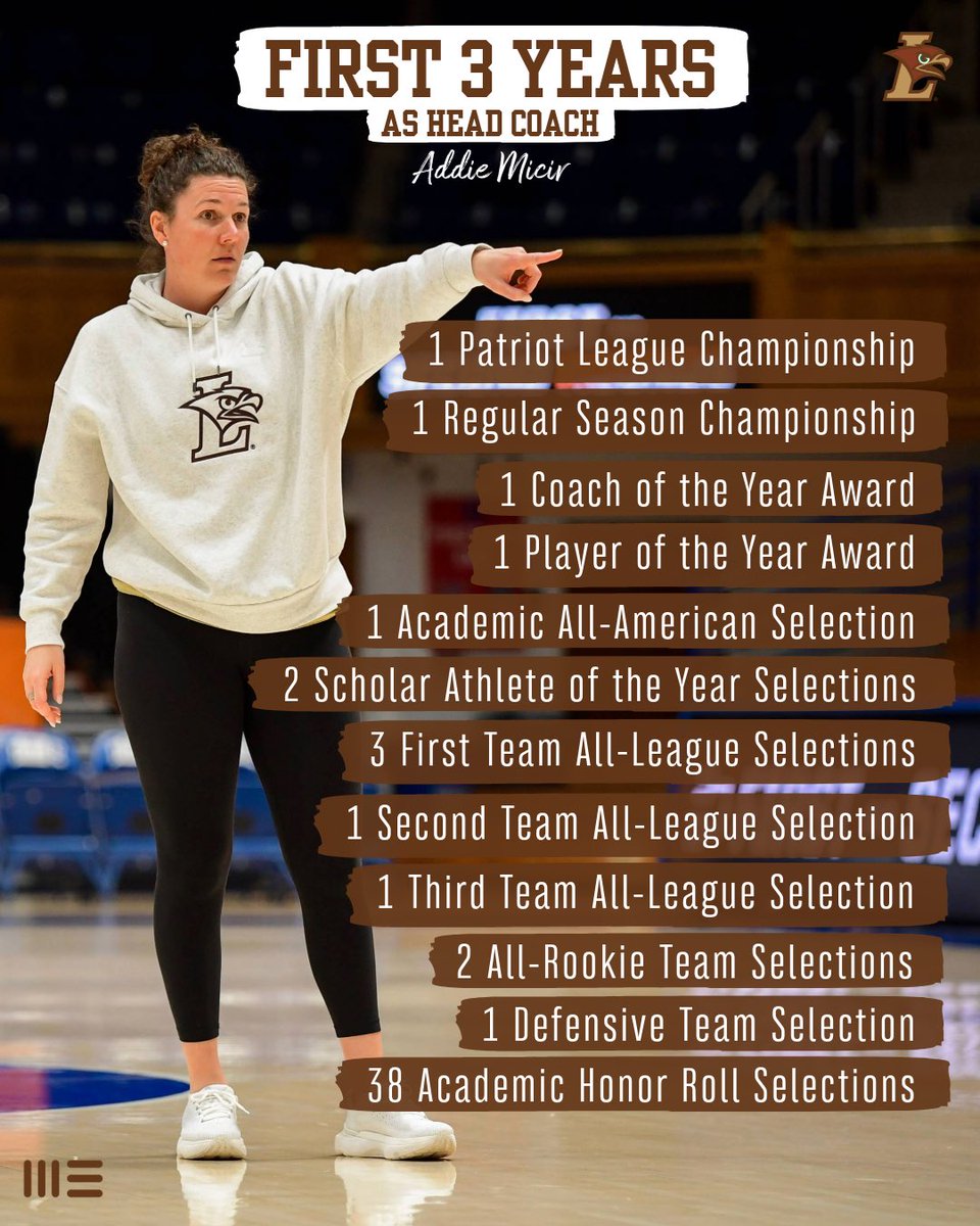Lehigh Women's Basketball (@lehighwbb) on Twitter photo 📈 Take a look at Coach Addie’s <a href="/PatriotLeague/">Patriot League</a> impact in her first 3️⃣ years as Head Coach! 📈 Take a look at Coach Addie’s <a href="/PatriotLeague/">Patriot League</a> impact in her first 3️⃣ years as Head Coach!