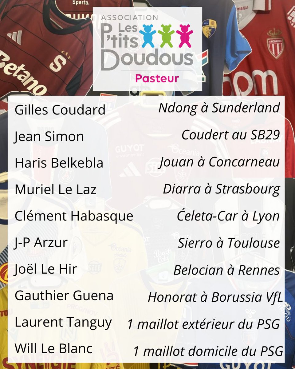 Ub90C's tweet image. LE TIRAGE DES MAILLOTS 🍀

Si votre nom apparaît en face d'un maillot, félicitations, il est à vous ! Envoyez-nous un message en privé pour récupérer votre lot 📨

Merci pour votre participation 🔥