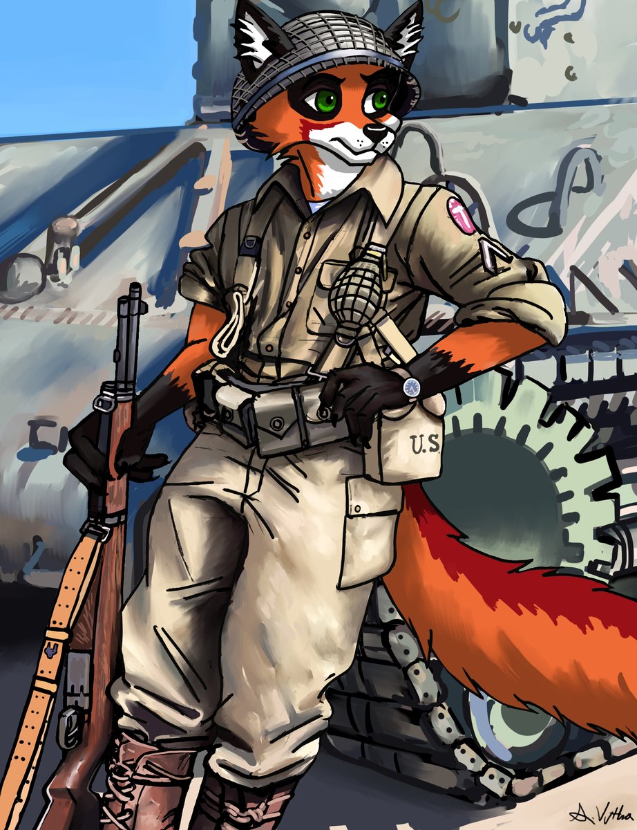 Here's a WW2-themed commission done for <a href="/ChaseRedFox/">Chase the Fox</a>!