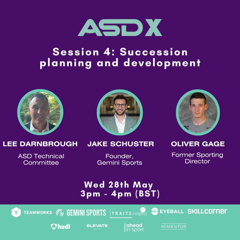 Our Founder and CEO, Jake George Schuster, alongside Alexander Bond, Lee Darnbrough, and Oliver Gage discussed the succession planning and development among Soccer teams during the ASDX programme. 💯 🚀