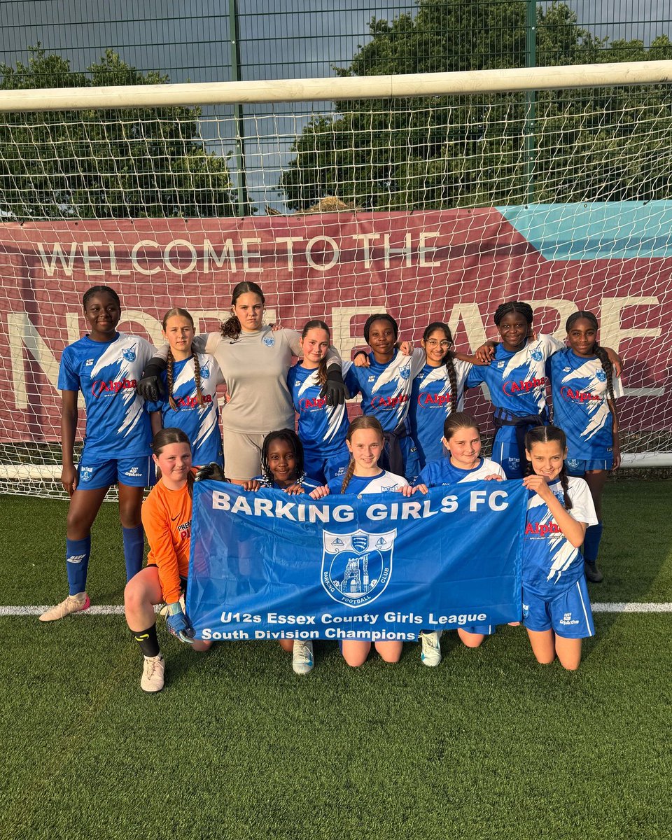 🏆CHAMPIONS🏆 - I give you Barking Girls U12s South division champions 2024-2025 season 👏👏👏🏆🏆🏆⚽️⚽️💙💙 - u12s league champions 2022/23 2023/24 and now 2024/25 👏👏👏 well done to the manager, team and coaches 

Shout out to our sponsor <a href="/LshDecorating/">LSH Decorating Services</a>