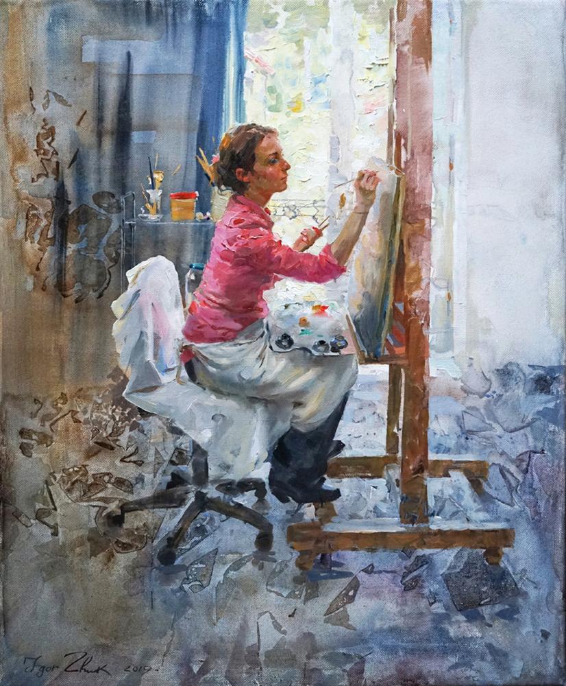 "In Restaurator Atelier" by the talented Ukrainian artist Igor Zhuk (galphia.com/artist_igzh.ht…), who lives and works in Germany. Excellent. Слава Україні!
#art #originalart #paintings #beautifulart #fineart #figurativeart #artist #artwork #painting #drawing #artistic #drawings