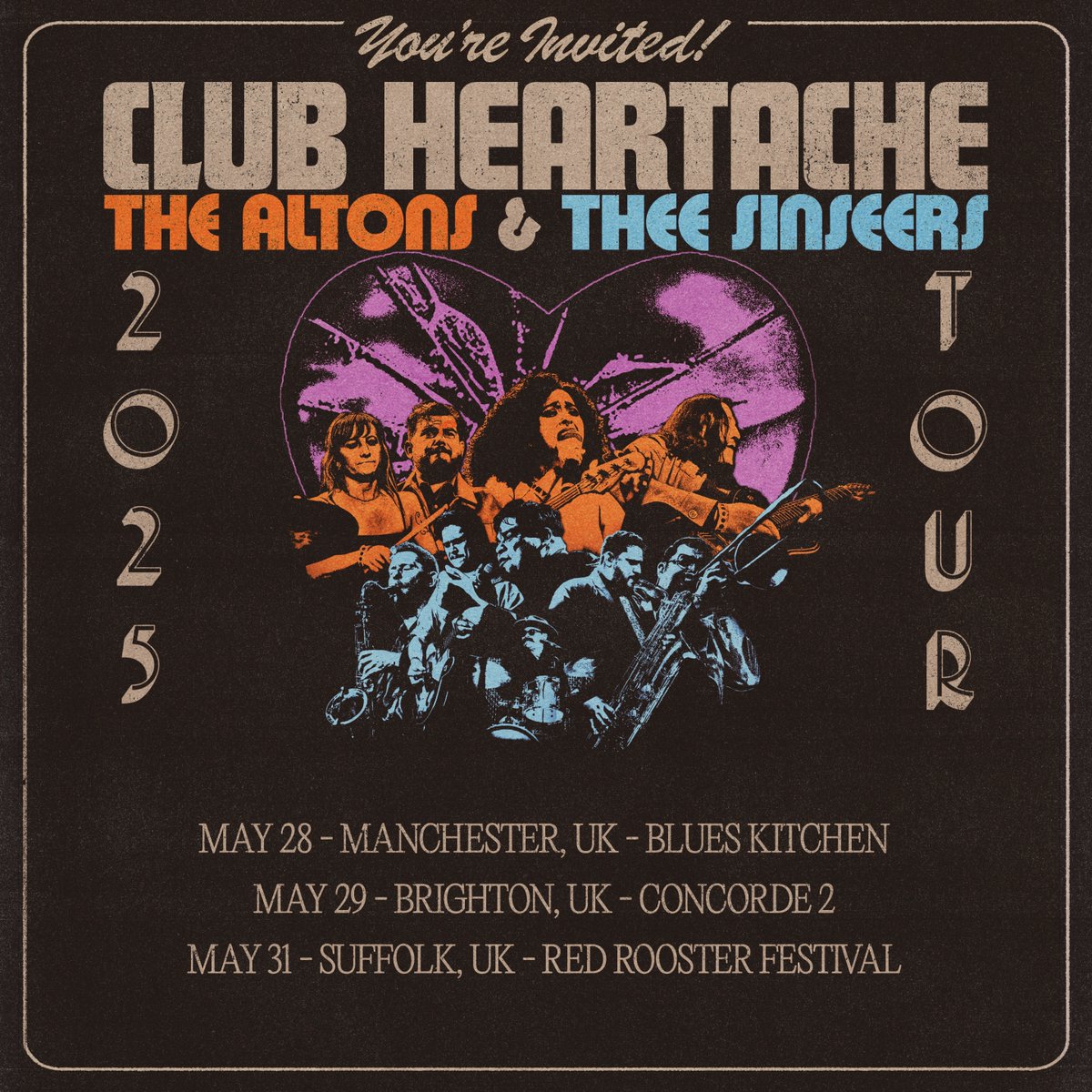 ❤️‍🩹Club Heartache❤️‍🩹 arrives in Manchester tonight @theblueskitchenmcr see you thereeee