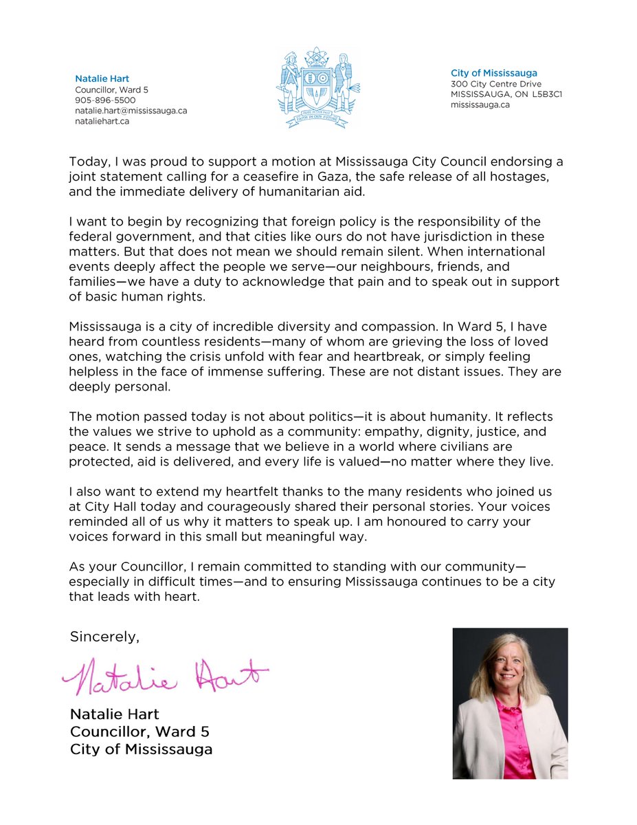 Today, I was proud to support a motion at Council calling for a ceasefire in Gaza, the release of hostages, and urgent humanitarian aid. While foreign policy is a federal issue, the impact is felt here at home. Thank you to all who shared your stories—your voices matter.