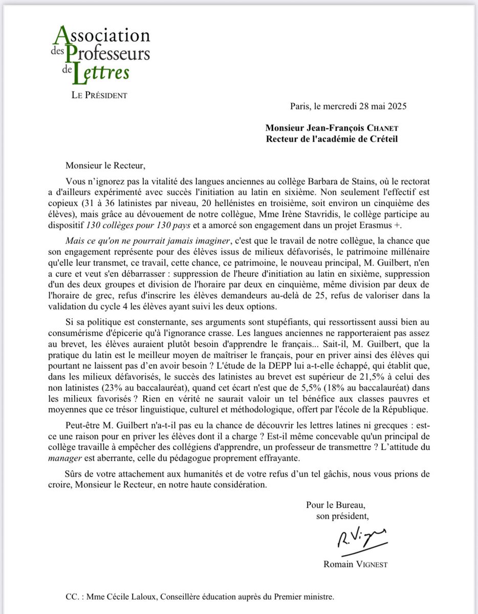 De l’élimination des langues anciennes au collège Barbara de Stains <a href="/ChanetJF/">Chanet Jean-François</a> <a href="/AcCreteil/">Académie de Créteil</a>