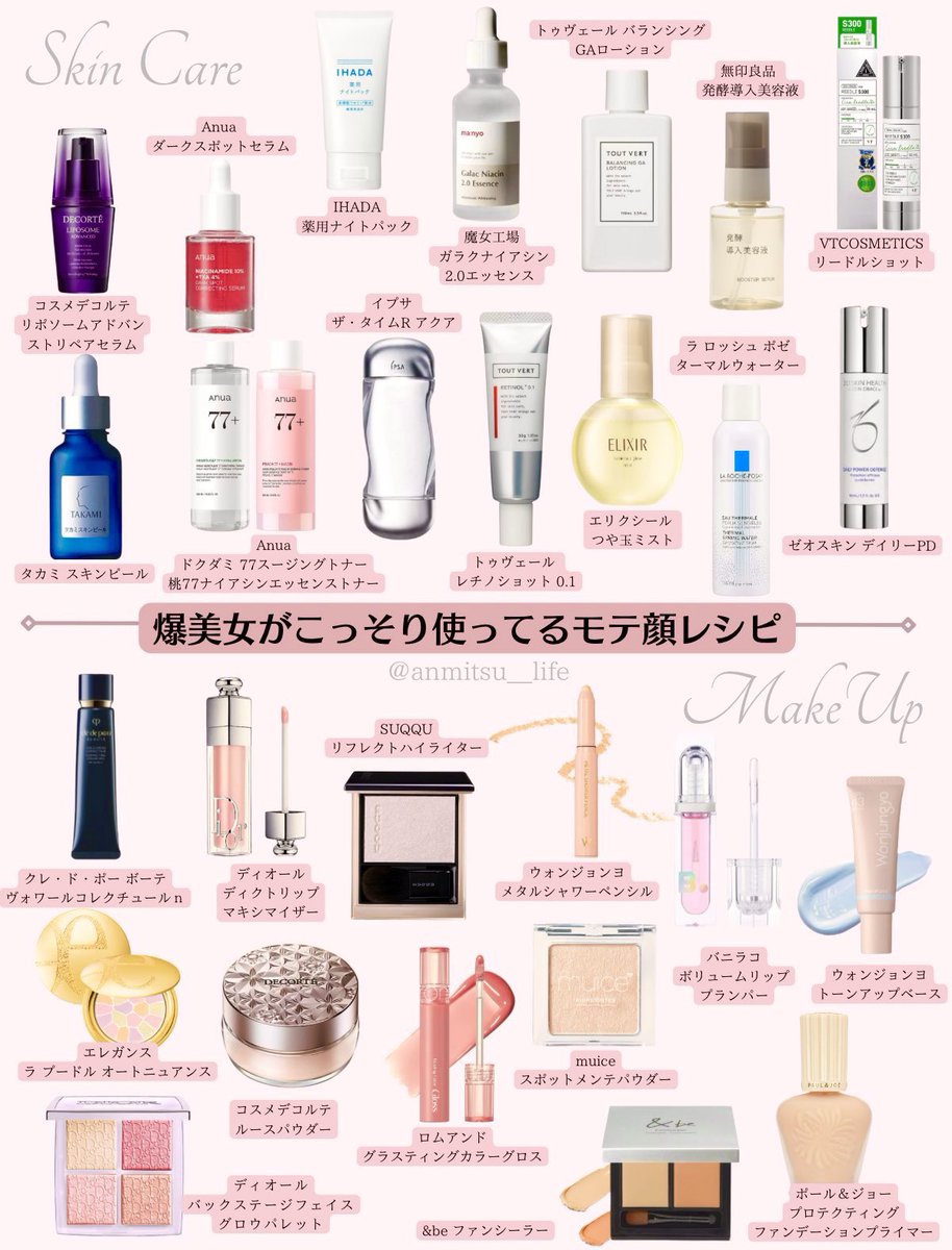 透明感あふれる美女たちに「どうすればそんなキレイになれるの？」って聞いて、高確率で出てくるアイテムがこれ⤵︎
夏に使ったほうが良いものばっかだった🪽