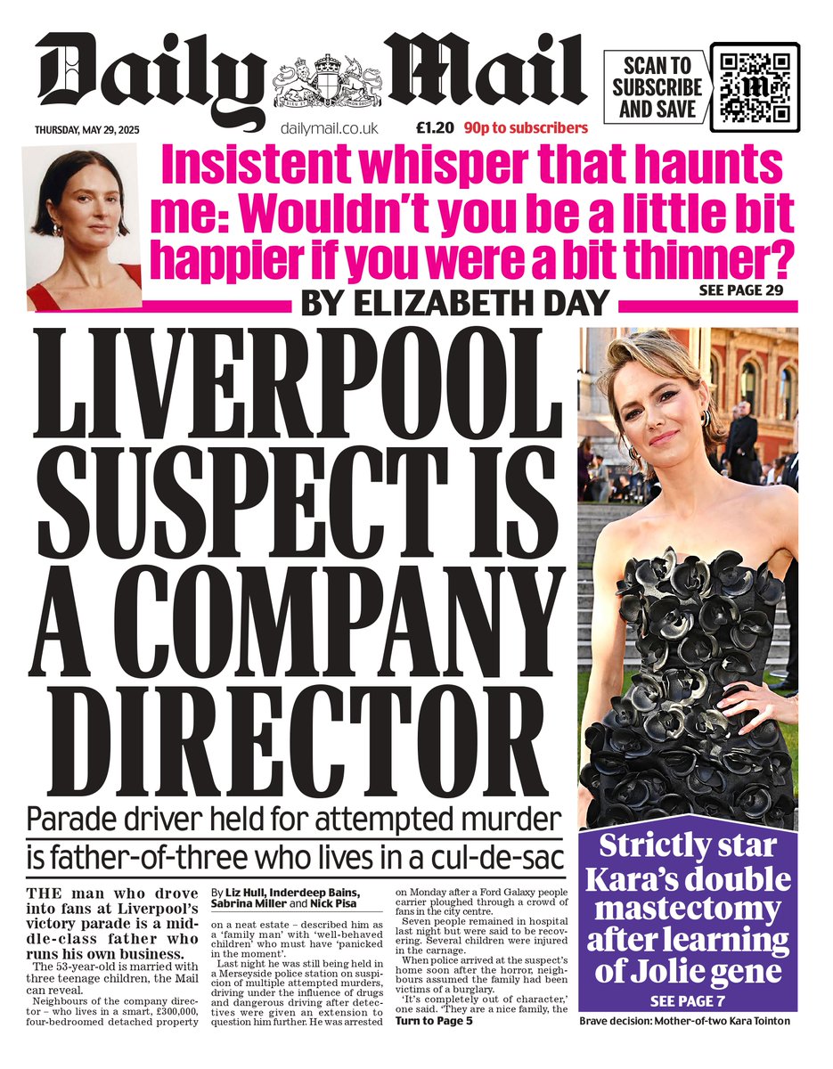 jamiewh_'s tweet image. Daily Mail: Liverpool suspect is a company director #TomorrowsPapersToday