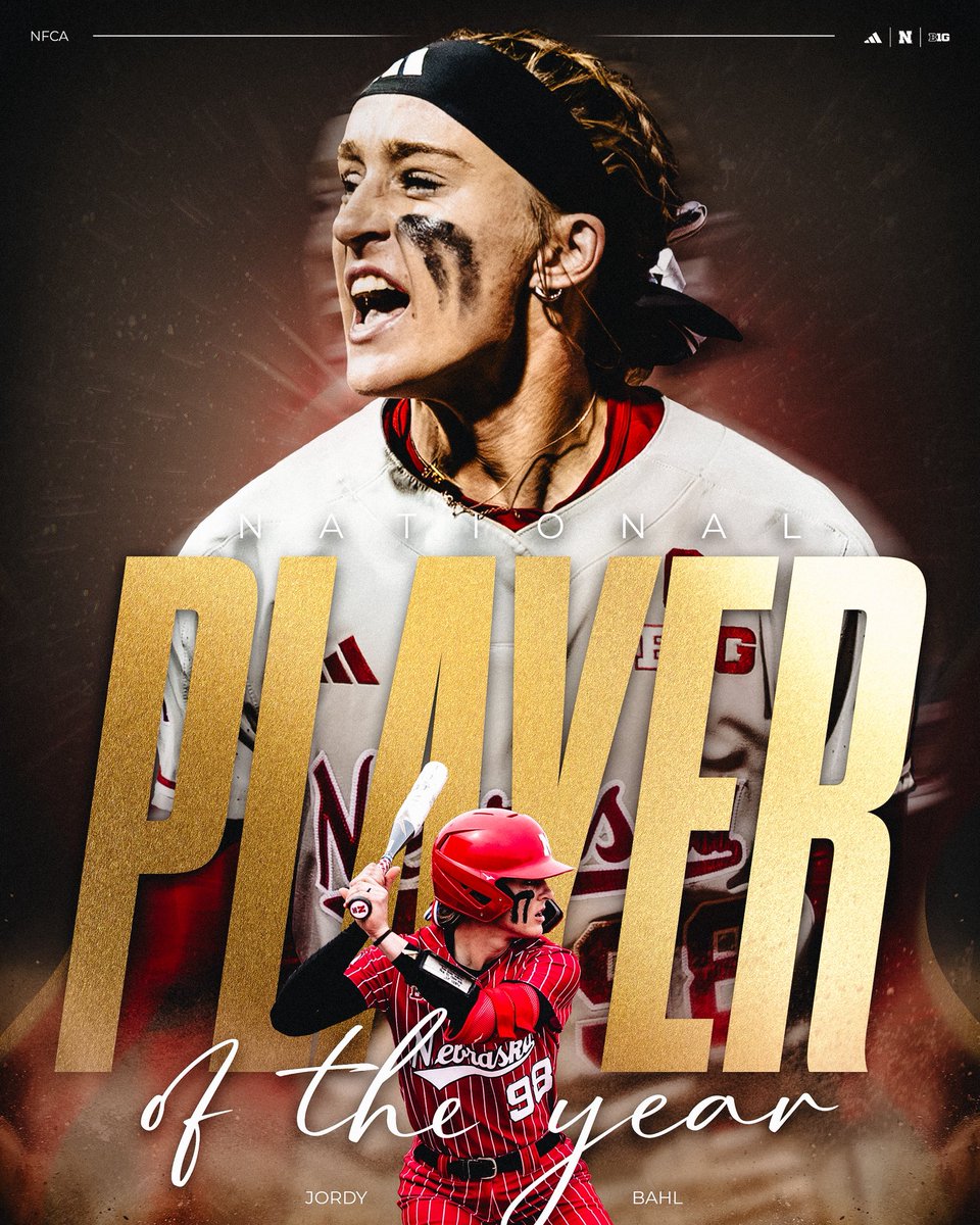Nebraska Softball (@huskersoftball) on Twitter photo Bahl tops them all! 🏆
<a href="/jordybahl/">Jordyn Bahl</a> is your <a href="/NFCAorg/">National Fastpitch Coaches Association</a> Player of the Year! Bahl tops them all! 🏆
<a href="/jordybahl/">Jordyn Bahl</a> is your <a href="/NFCAorg/">National Fastpitch Coaches Association</a> Player of the Year!