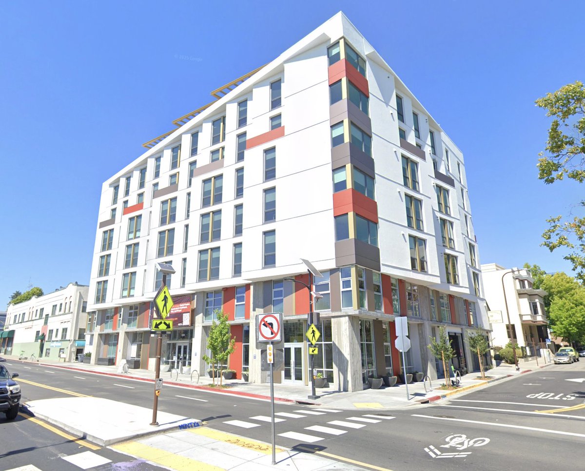 A tire store turns into 72 homes over shops in Berkeley, California. (2019➡️2024)