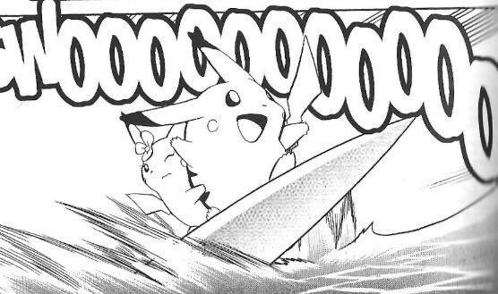 surfing pikachu