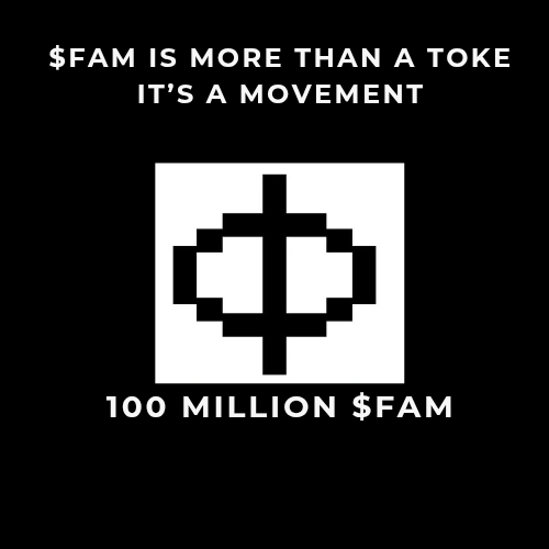 NazeeWeb3's tweet photo. $FAM rewards your loyalty.
@mill100n tokens say we’re serious.
Get in now the community economy is just getting started.
#CryptoFandom #SocialChain https://t.co/q4KD4nVWeQ