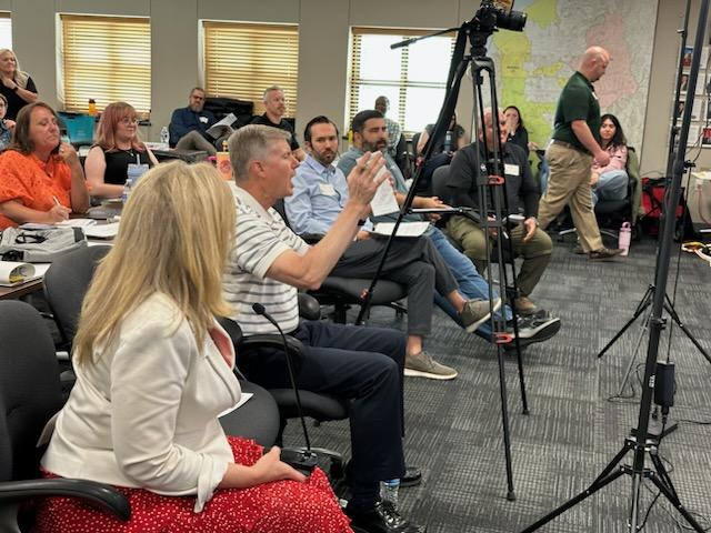 RachaelVC's tweet photo. Feeling incredibly grateful to be surrounded by such a dedicated group of government communicators (PIOs) and media professionals at today’s training at the county EOC.  @KSL_AlexCabrero https://t.co/vRLnV4mPXV