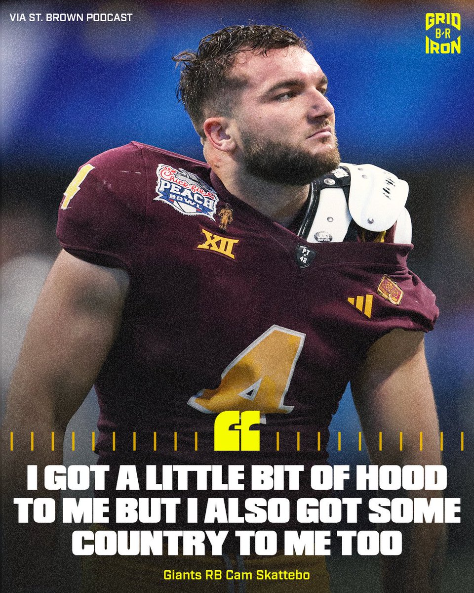 Can Skattebo is versatile 

(via <a href="/StBrownPodcast/">St. Brown Podcast</a>)