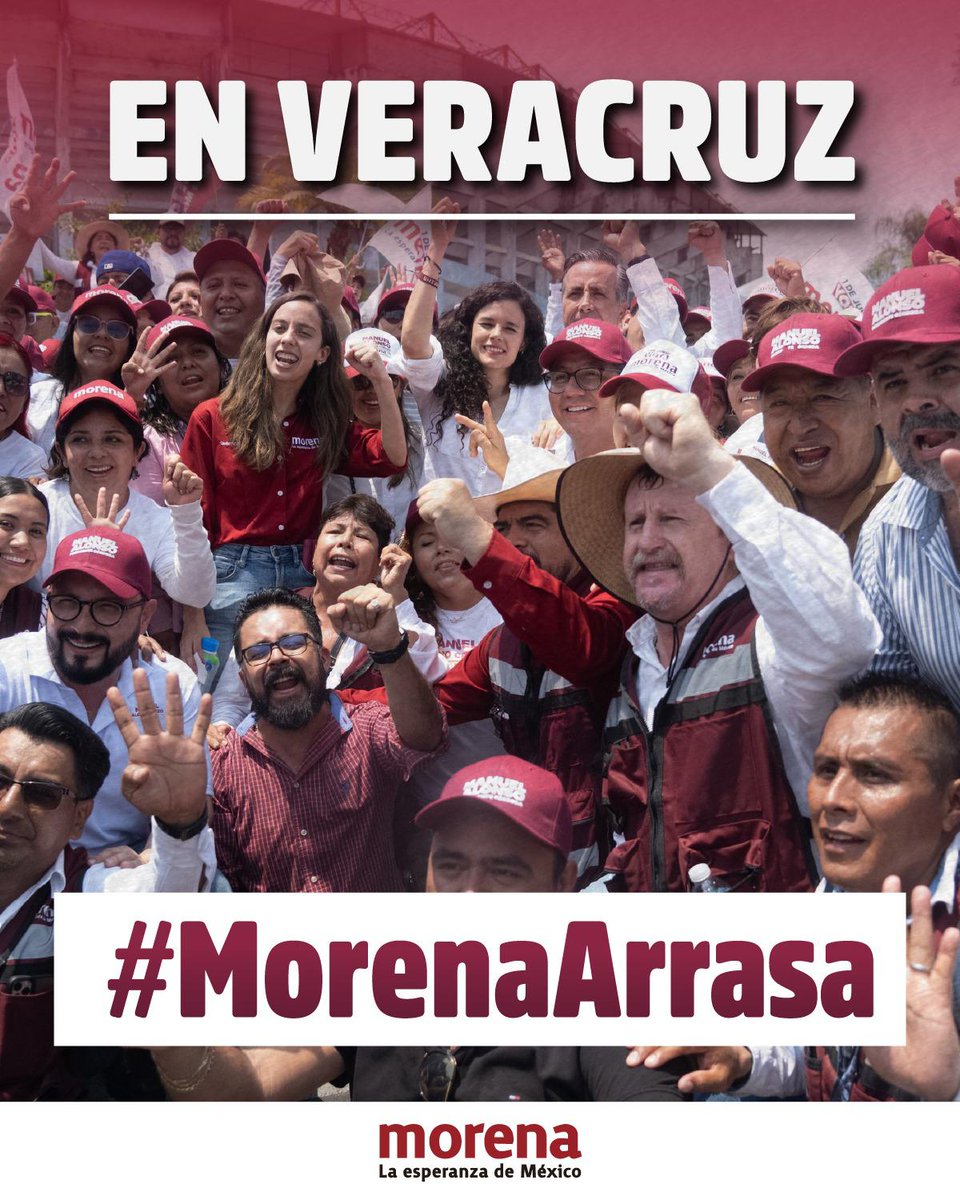 Día histórico para Veracruz. Sigamos impulsando la transformación. 

#MorenaArrasa
#DanielaGriegoPresidenta
#RosaHernándezPresidenta
#BerthaAhuedPresidenta