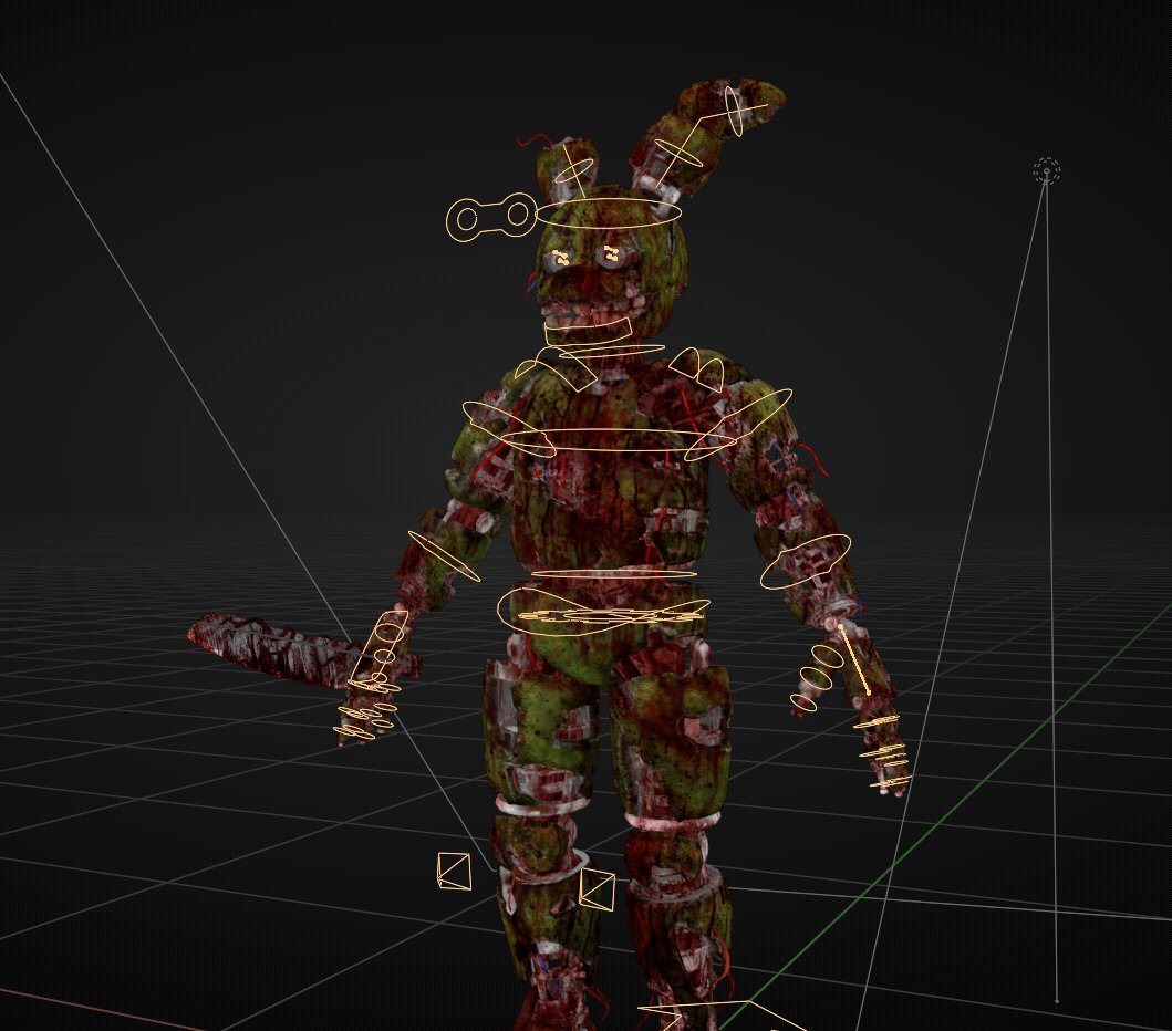 Thinkingcow_png's tweet image. DBD Springtrap rig release!!! with his knife and axe!!
 It also includes the bloody version with a slightly different rig :0
drive.google.com/file/d/1b3XxwJ…