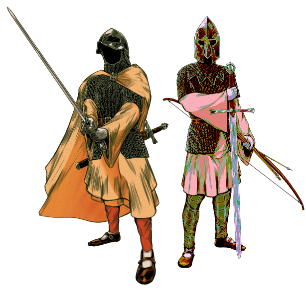 okaydrawboy's tweet photo. side by side with gallowglass(es?), they have less armor and the crunchy doesn't do well on cloth https://t.co/ihx7kZXTVo