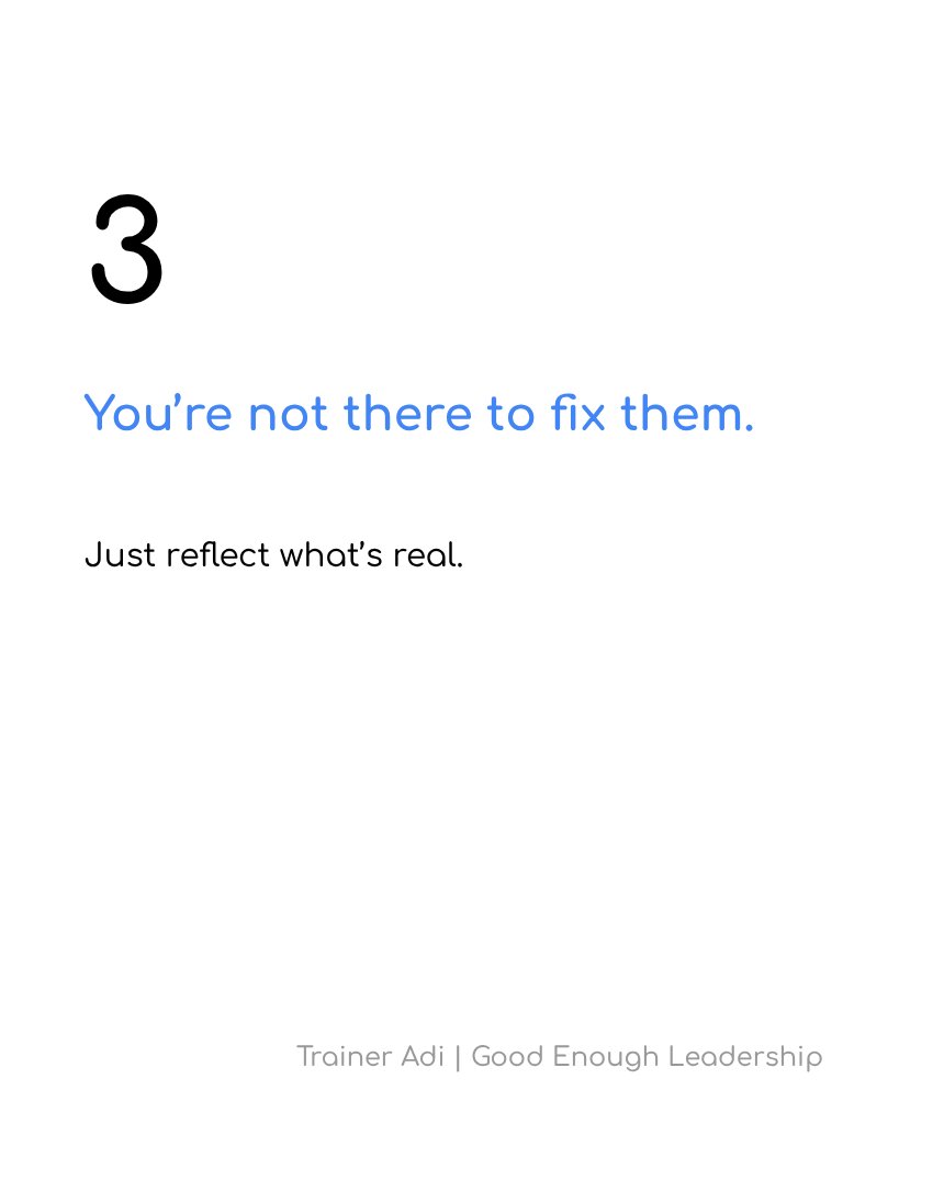 GoodEnoughLead's tweet image. You’re not their fixer. You’re their mirror. 
And that’s more than enough. 

#goodenoughleadership #feedbacktips