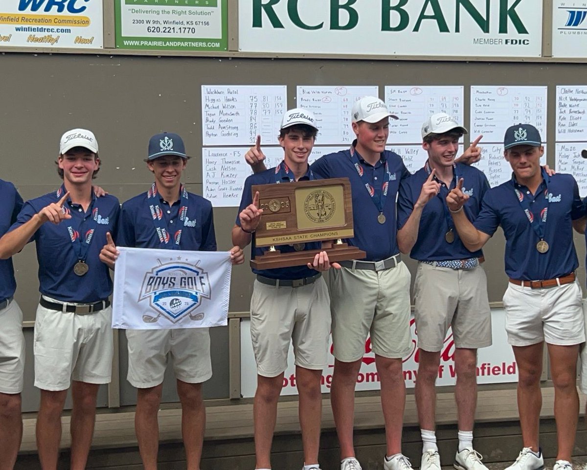 SMEastLancers's tweet image. Congratulations to our Boys Golf team on their KSHSAA 6A STATE CHAMPIONSHIP!!!! Great job to our golfers and coaches!!! Lancer Nation, get excited to add another one to the Lancer Legacy Wall!