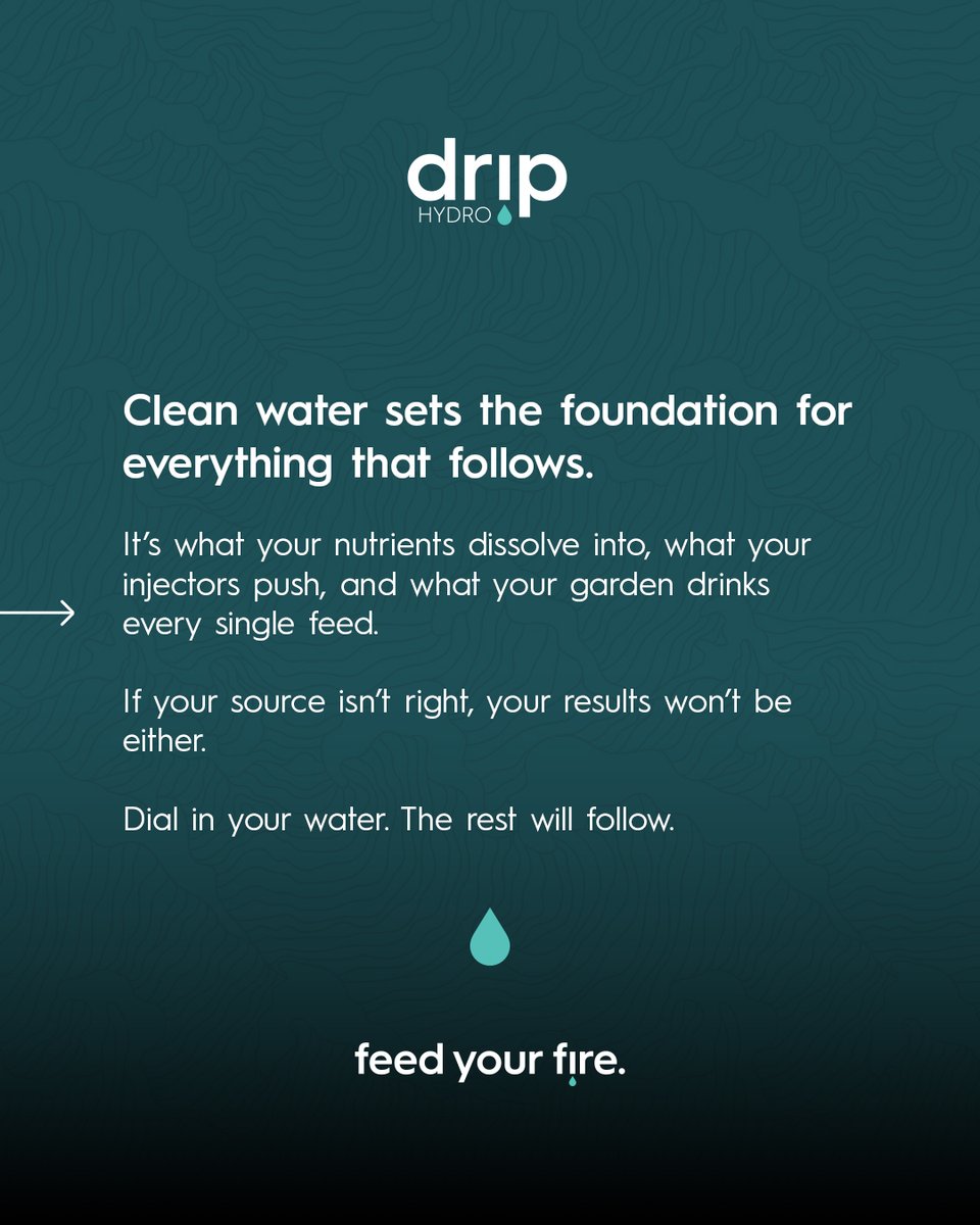 You can run the cleanest feed, but if your water is off, everything falls apart. High EC, hidden minerals, or bad pH can ruin your mix before it hits the tank. Clean water means control and better results. Do you know what’s in your water? Tag a grower who needs to know.