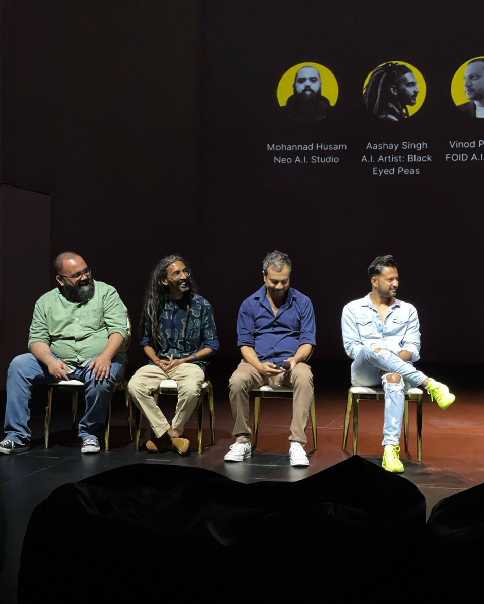 GardeningClubAI's tweet image. Speaking on the evolution of generative art and what it means for the next wave of creators @AashaySingh hit the stage at @FilmFestivalAI in Dubai.