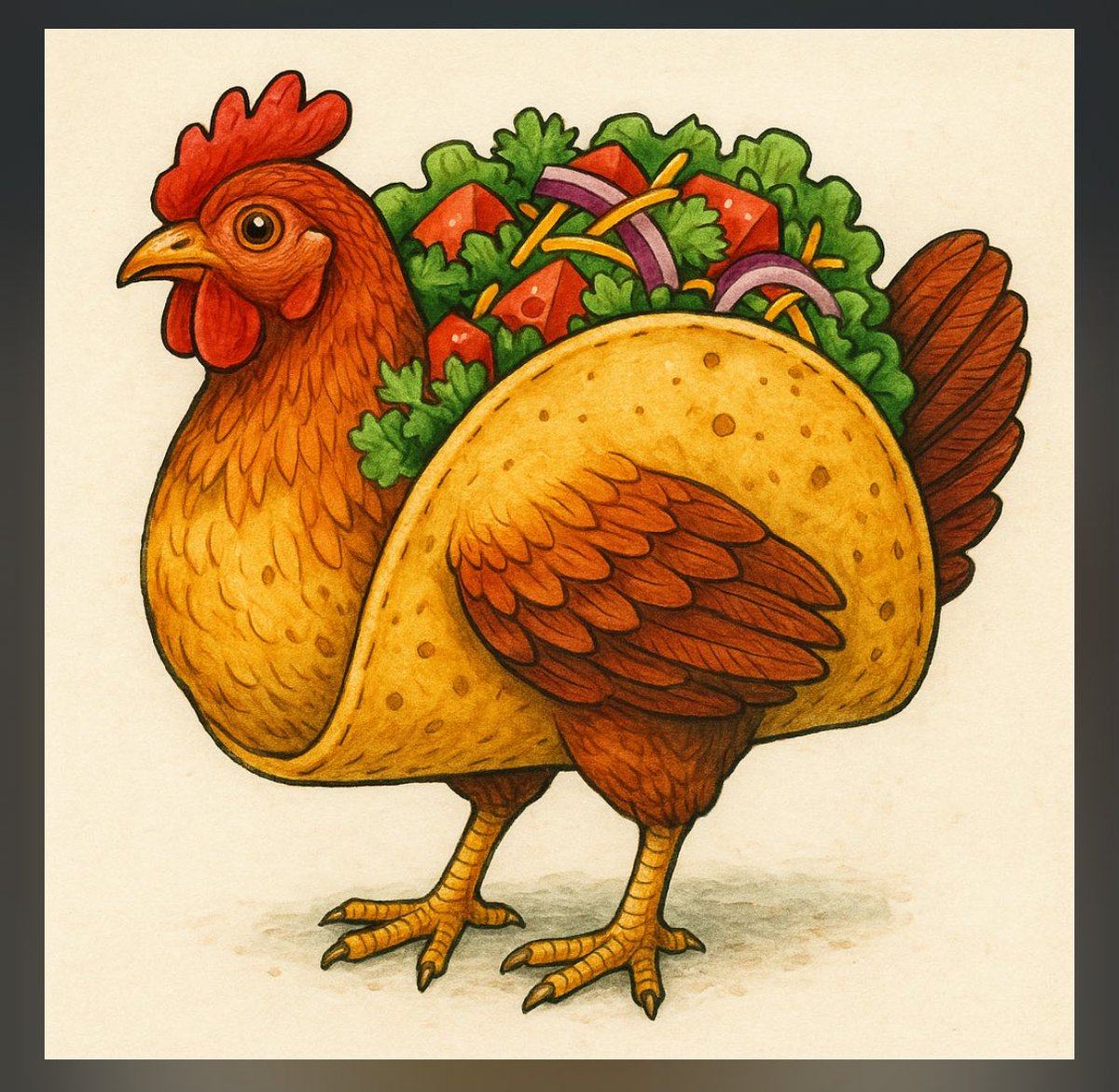 I’ll never look at taco Tuesday the same again…
Trump always chickens out