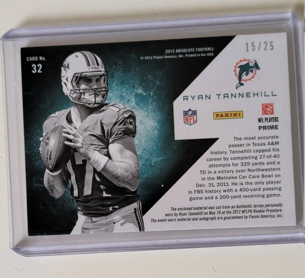 Banger mail day with an RPA /25. Picked this up for less than the price of most current NFL value packs. This brings me up to unique Tannehill #1,607 in the PC.
