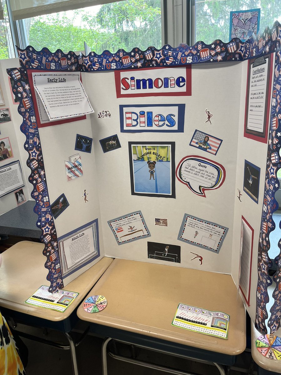 MattJakes7's tweet image. My daughter worked very hard on her project about her role model, @Simone_Biles, for the last 3 months. She was so excited to make her presentation and she killed it!!! She was a little bummed we couldn’t do her braids in the middle like Simone does, but I say she rocked it!