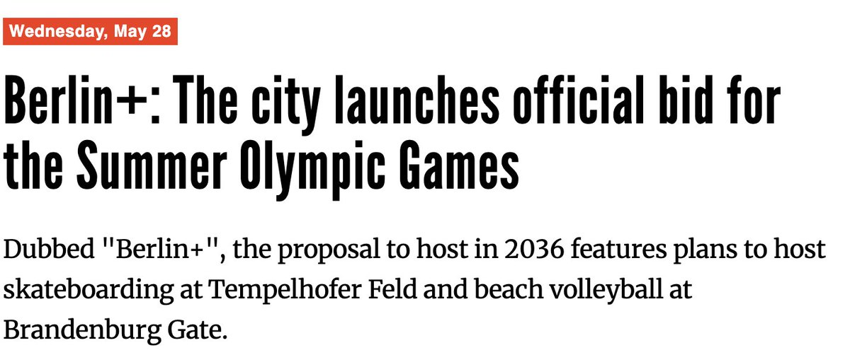 Germany: we need a succinct branding shorthand to convey the total war, division and reunification that transpired in the century since we last hosted the Olympics, as well as convey benefits of hosting again to current residents

Sports ministers: we have just the thing