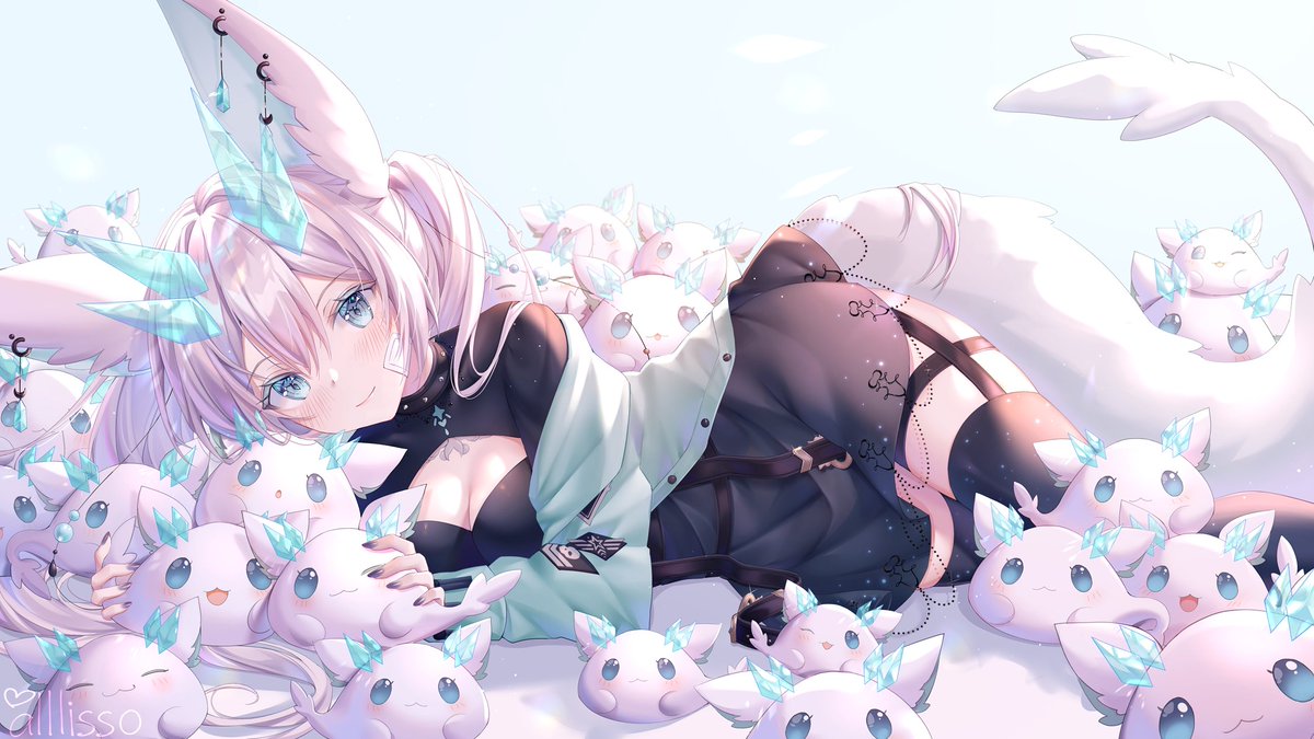 it's my three year twitch partner anniversary! 
crazy thing is, it doesn't feel that long at all. thank you for making so many memories with me and supporting over the years :D I LOVE MY BLOBINS VERY MUCH!! 🩵🩵🩵