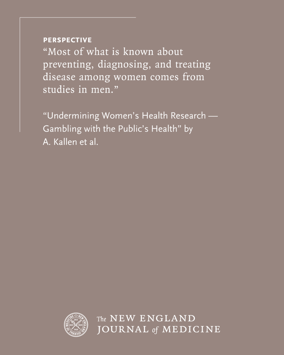 The benefits of women’s health research haven’t been limited to women, write the authors of a new Perspective. But actions by the Trump administration threaten to dismantle the hard-won progress in this area. Read the full Perspective by A. Kallen (<a href="/AmandaKallen/">Amanda Kallen, MD (she/her)</a>) et al.: