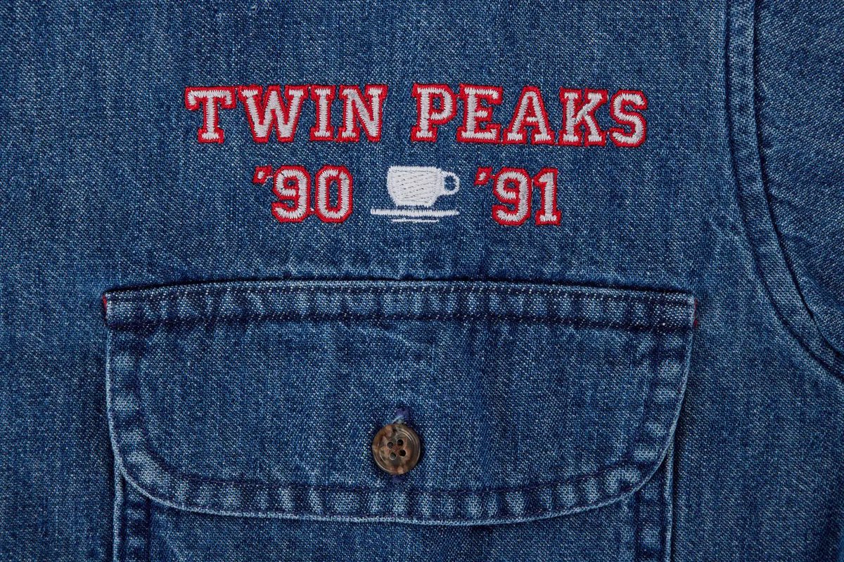 denim shirt gifted to the crew of twin peaks oh how i need it