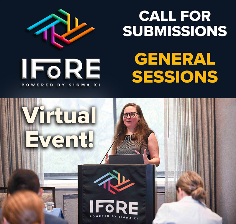 SigmaXi (@sigmaxisociety) on Twitter photo We are pleased to welcome submissions for general sessions for the International Forum on Research Excellence (IFoRE)—a virtual event in 2025!
IFoRE’s mission is to examine the many dimensions of research excellence—from how research is conducted to who conducts it and who We are pleased to welcome submissions for general sessions for the International Forum on Research Excellence (IFoRE)—a virtual event in 2025!
IFoRE’s mission is to examine the many dimensions of research excellence—from how research is conducted to who conducts it and who