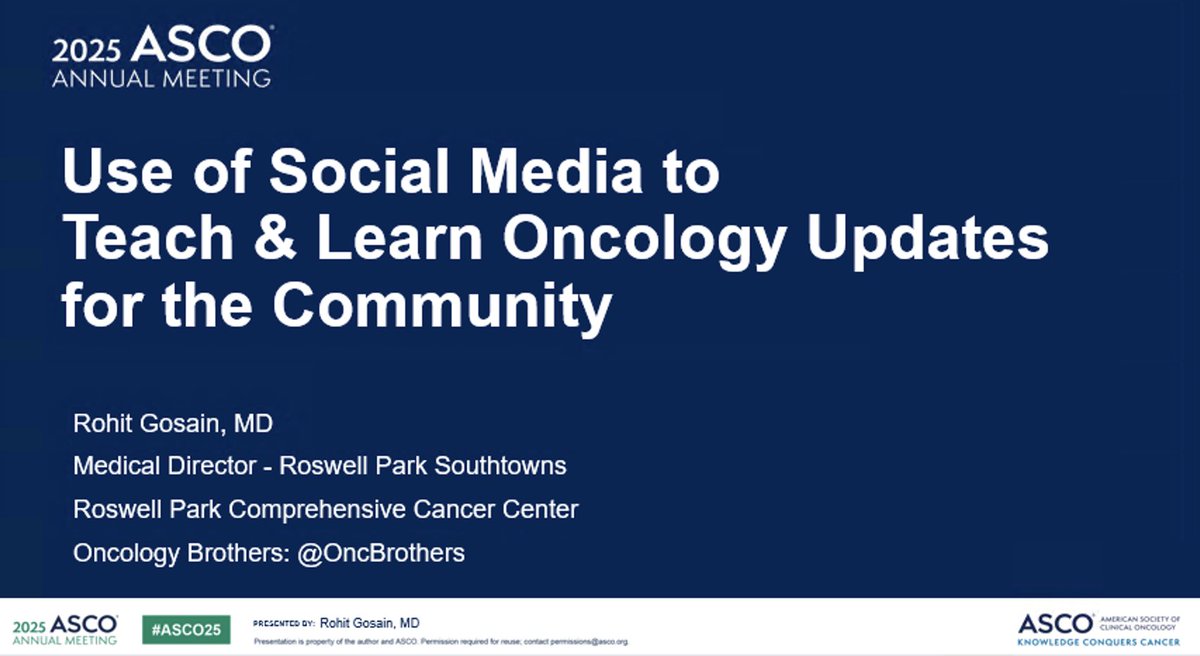 📣🗣️If you are at <a href="/ASCO/">ASCO</a> #ASCO25, consider joining me &amp; my great colleagues: Drs #Gosain <a href="/OncBrothers/">Oncology Brothers</a> &amp; #Rosenstein for a session on:

✅The Art &amp; Know-How of #Oncology #Teaching, #Learning &amp; #KnowledgeSharing 

Presentations’ titles in photos 👇🏻

⏰Sat, May 31 at 3:00
📍E350
