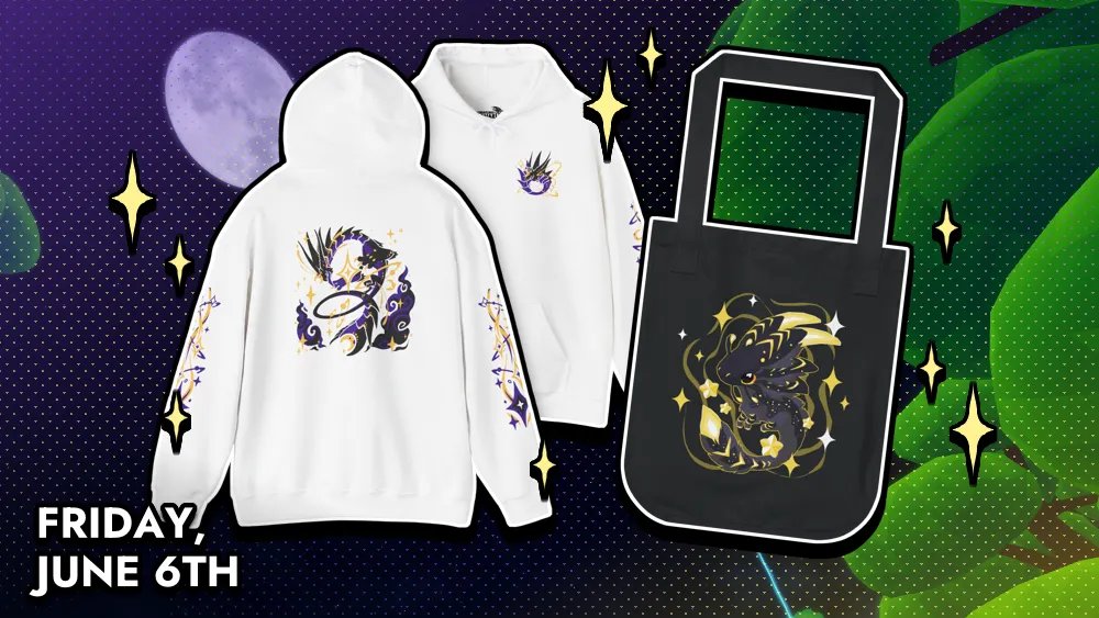 🔥Ready to light things up?🔥

The Lumenigh Tote and Amaris Hoodie officially take flight on Friday, June 6th! Two brand new drops straight from the skies of Dragon Adventures. 🌙🐉
There’s more to this drop than meets the eye.

⬇️ Bookmark our merch shop in the comments!