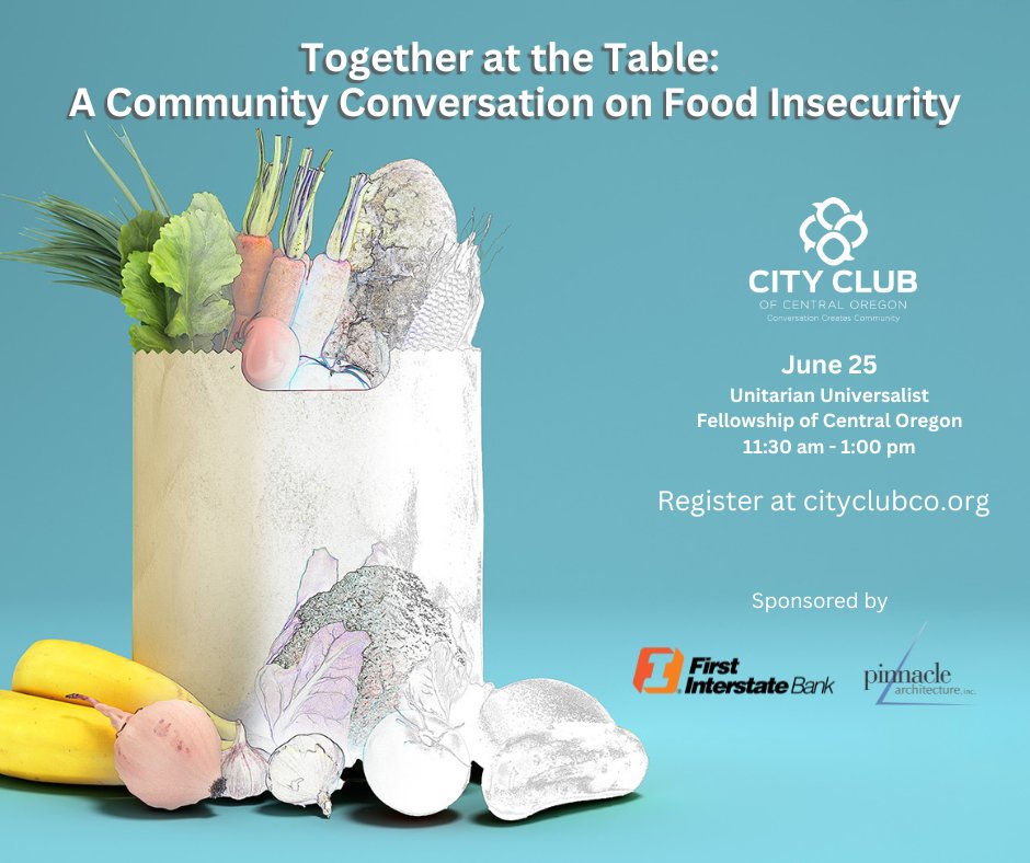 Thousands in Central Oregon face food insecurity—just as federal cuts slash food supplies by 17%.

📅 Join <a href="/CityClubCO/">Robert Killen</a> on June 25 to learn more and talk solutions.
🎟️ Register: ow.ly/n1HB50VWIhe