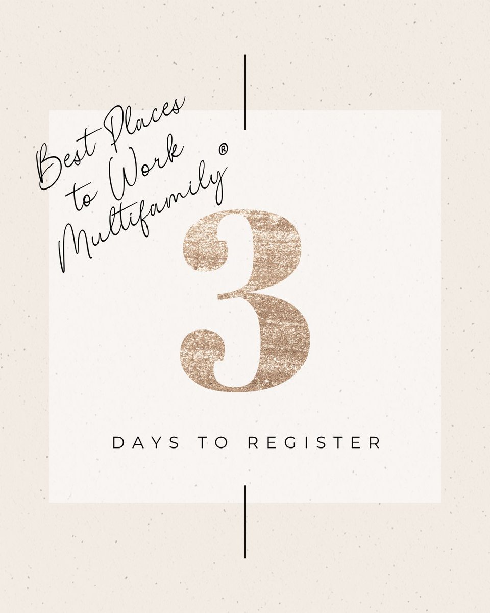 If building a standout employer brand is on your agenda this year, now is the moment to act.

Register today: multifamilyinnovation.com/best-places

#bestplacestoworkmultifamily #bpwmultifamily #multifamily #multifamilyinnovation