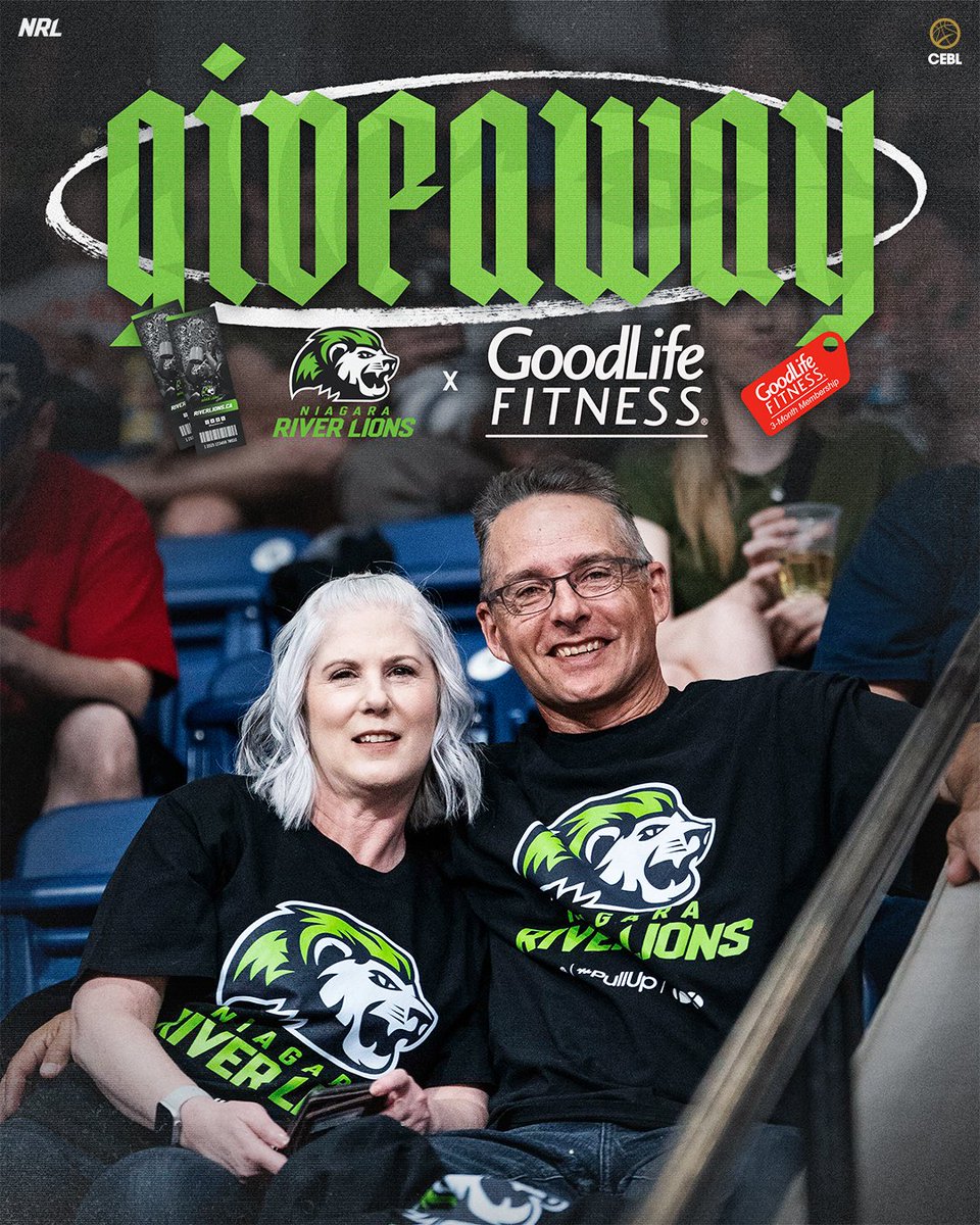 Niagara River Lions (@riverlions) on Twitter photo Game day + fitness!
Win 2 Niagara River Lions tickets and a 3-month <a href="/GoodLifeFitness/">GoodLife Fitness</a> membership!
Don’t miss out—enter today! 💪🏀
🔗Sign up: riverlions.ca/goodlife-fitne…
#RunItBack |#PullUp Game day + fitness!
Win 2 Niagara River Lions tickets and a 3-month <a href="/GoodLifeFitness/">GoodLife Fitness</a> membership!
Don’t miss out—enter today! 💪🏀
🔗Sign up: riverlions.ca/goodlife-fitne…
#RunItBack |#PullUp