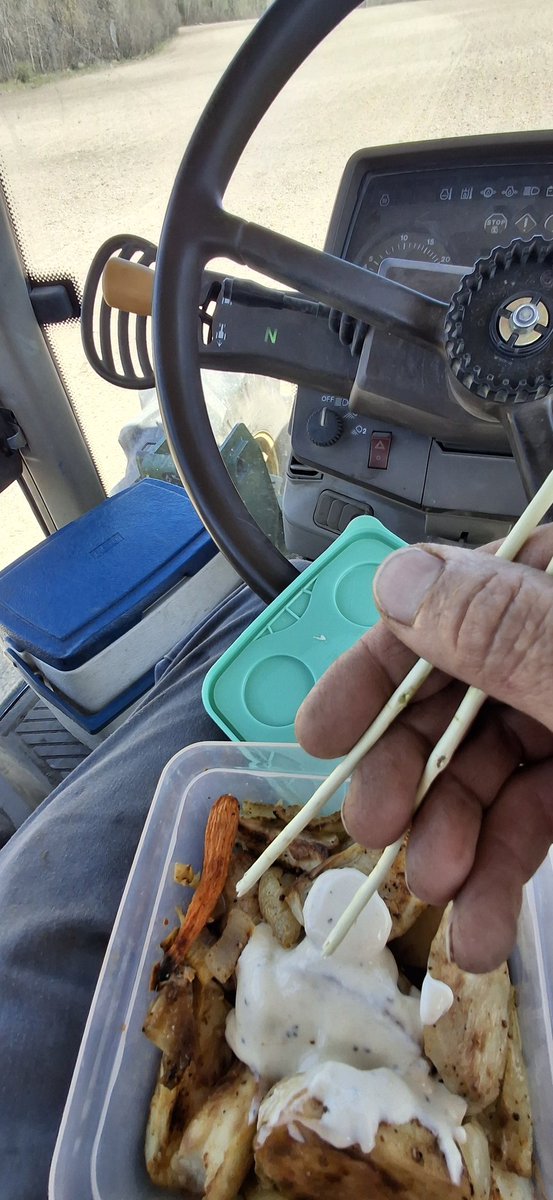 Last field. Forgot my fork!