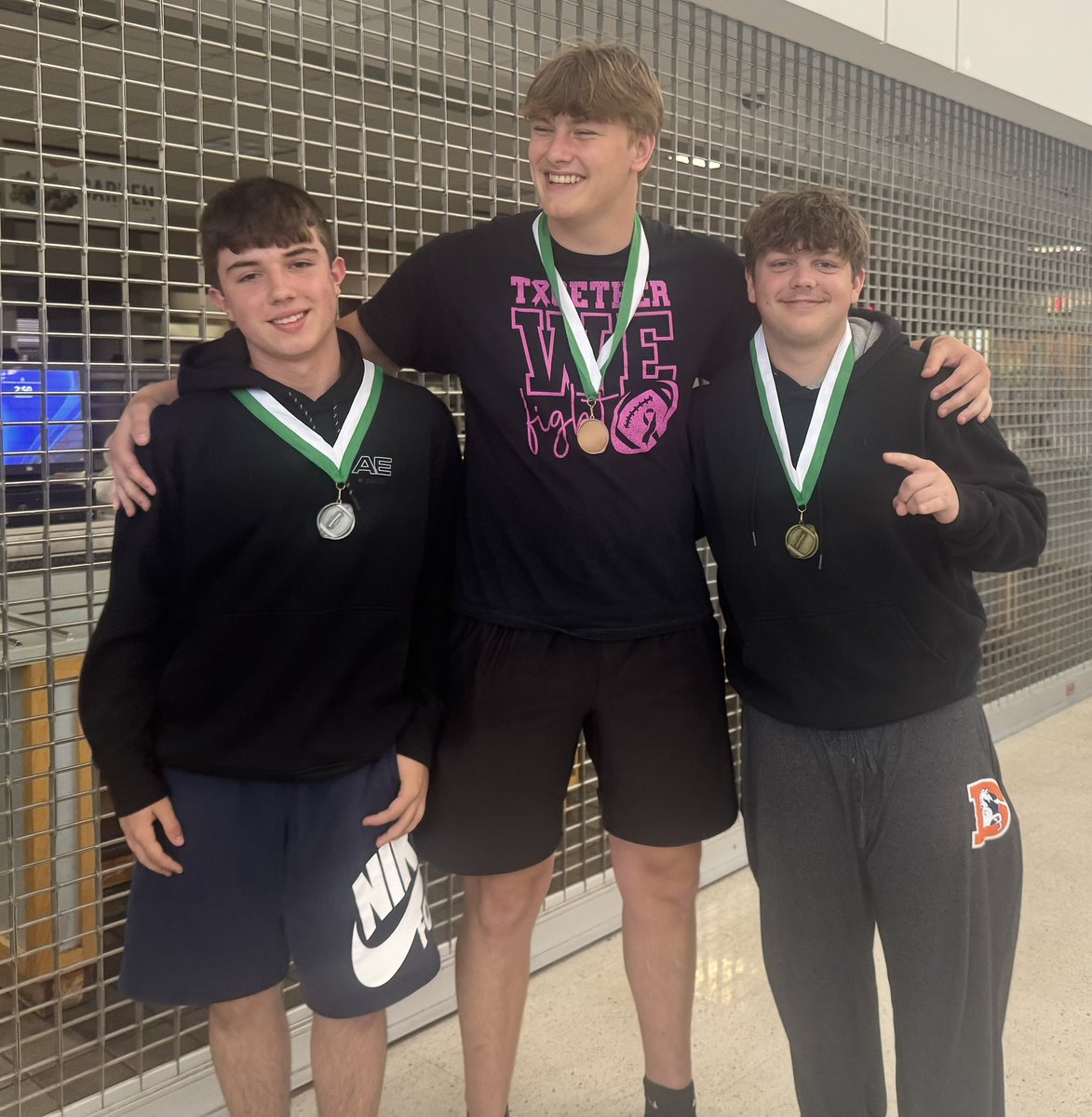 GavinBonanno's tweet image. 2025 Bench-A-Thon Champion once again. Silver medal went to Collin and the bronze goes to @Collier_Book. Between the three of us we benched 770 pounds and raised over $1500 for the team. @CDRamsFootball 

#pafootball #hornsup #ramspride #raisethebar #benchathon #classof2026