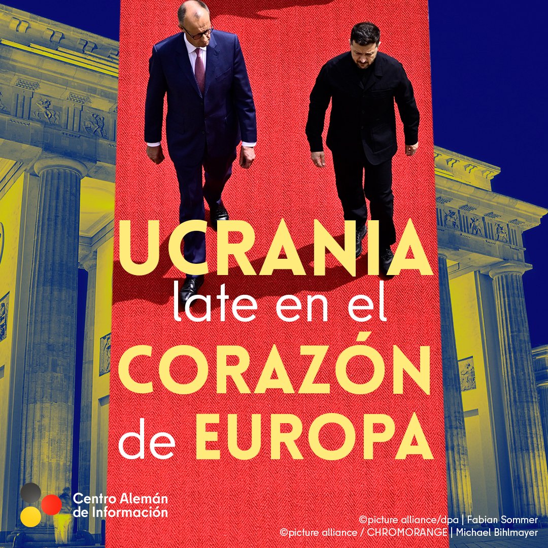 Centro Alemán de Información para Latinoamérica (@alemaniaparati) on Twitter photo 💪🇺🇦 #EstamosConUcrania | En la visita de <a href="/ZelenskyyUa/">Volodymyr Zelenskyy / Володимир Зеленський</a> a Berlín 🇩🇪, <a href="/bundeskanzler/">Bundeskanzler Friedrich Merz</a> Merz apuesta por el futuro de #Ucrania más allá de la guerra.
🤝Donde haya mayor cooperación entre ambos países en áreas como:
🔆 Energía
🩻 Tecnología médica
👩🌾 Agricultura
🏗️ Construcción 💪🇺🇦 #EstamosConUcrania | En la visita de <a href="/ZelenskyyUa/">Volodymyr Zelenskyy / Володимир Зеленський</a> a Berlín 🇩🇪, <a href="/bundeskanzler/">Bundeskanzler Friedrich Merz</a> Merz apuesta por el futuro de #Ucrania más allá de la guerra.
🤝Donde haya mayor cooperación entre ambos países en áreas como:
🔆 Energía
🩻 Tecnología médica
👩🌾 Agricultura
🏗️ Construcción