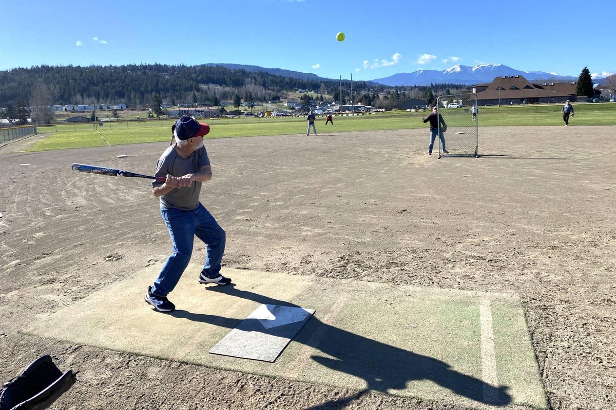 Sequim’s Senior Softball Grey Wolves co-ed recreational league seeks new players. Warm-ups start at 8:30 a.m. and games begin at 9:15 a.m. each Tuesday and Thursday in Carrie Blake Community Park, 202 North Blake Ave., in Sequim. sequimgazette.com/sports/senior-… Photo by Patrick Slatter
