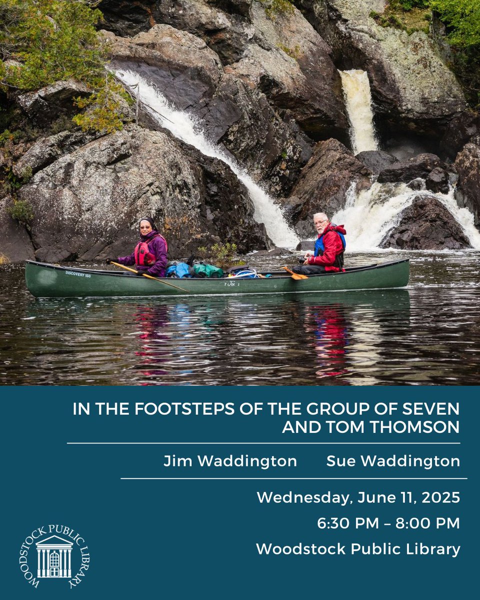 For almost five decades, Jim and Sue have searched for places that inspired the Group of Seven painters and Tom Thomson. Join us on Wednesday, June 11 at 6:30pm to meet Jim and Sue Waddington. 

Register for your spot today! ow.ly/rLb750W07Yj