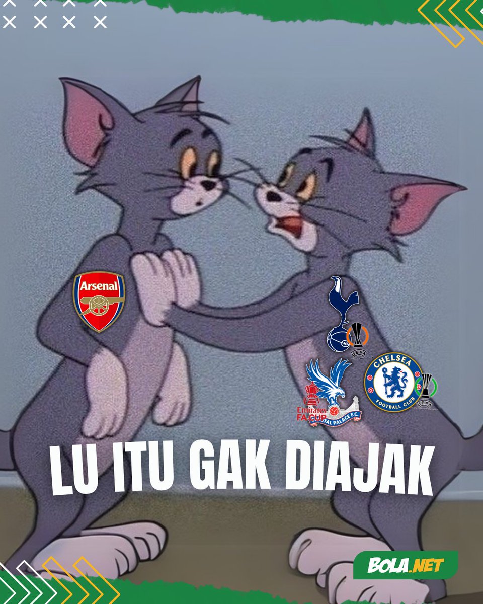 Bolanet's tweet photo. Capaian tim London musim ini:

Tottenham Hotspur: Juara Europa League 🏆
Chelsea: Juara Conference League 🏆
Crystal Palace: Juara FA Cup 🏆
Arsenal: Juara harapan 1 Premier League 🥈

#bolanet #blcbm #chelsea #arsenal #tottenham #palace https://t.co/Eymnan6qpt